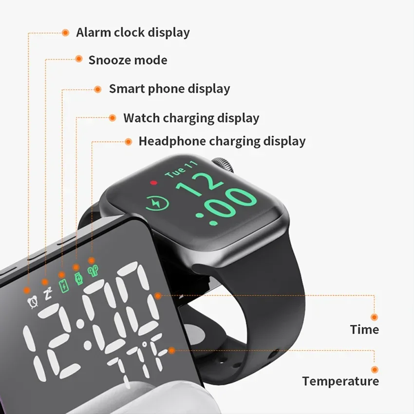 Wireless Charger Alarm Clock S – обзор и цена Smartwatch Ac