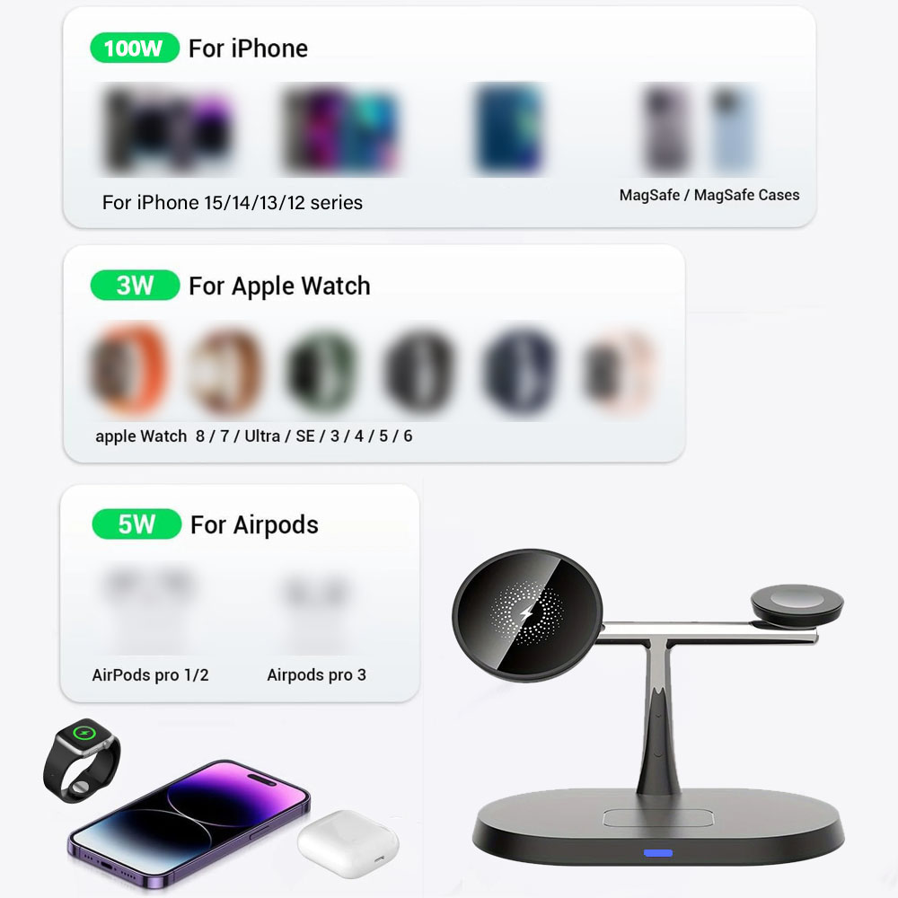 3 in 1 Magnetic Wireless Charg – обзор и цена Smartwatch Ac