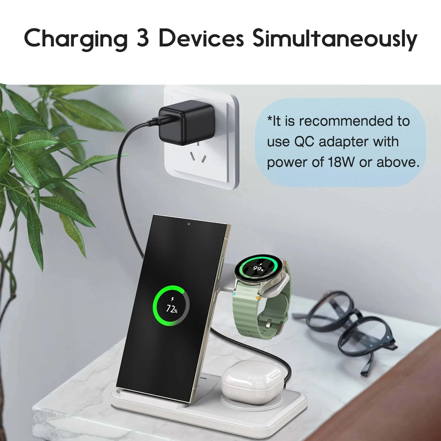 Desktop 3-in-1 Wireless Charge – обзор и цена Smartwatch Ac