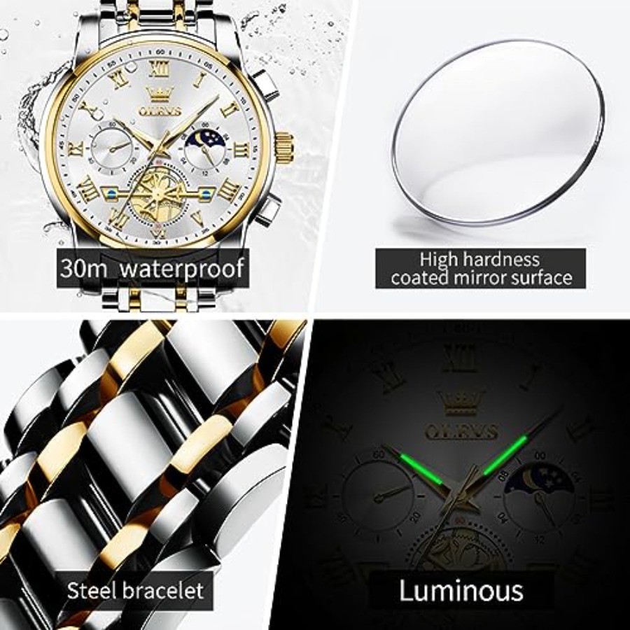 OLEVS Watches Men Waterproof L – обзор и цена Smartwatch Face