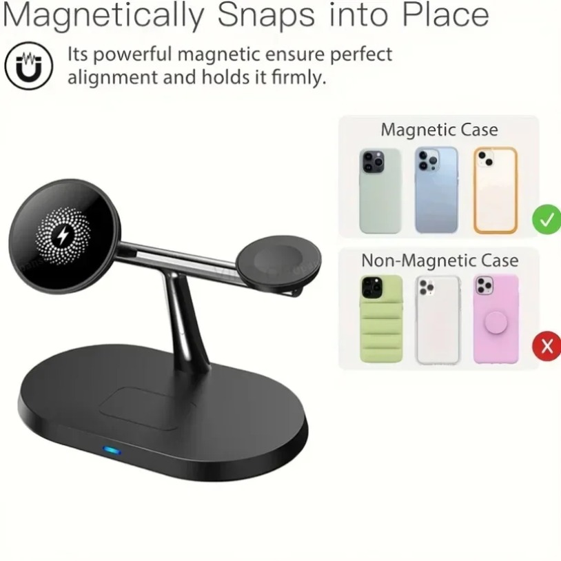 3-IN-1 Magnetic Wireless Charg – обзор и цена Wireless Charger Watch