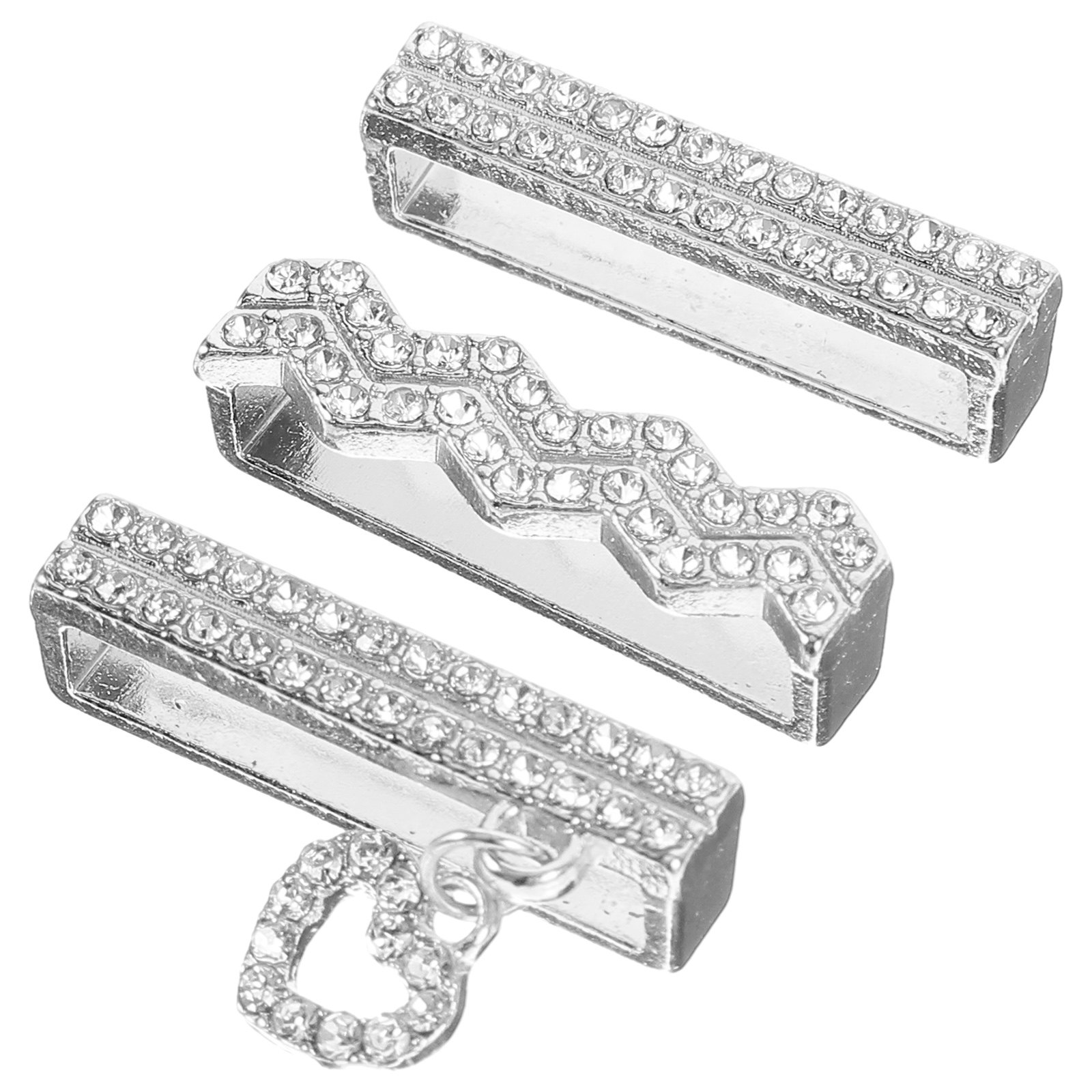 3pcs Pink Metal Rhinestone Cha – обзор и цена Smartwatch Band Accessories