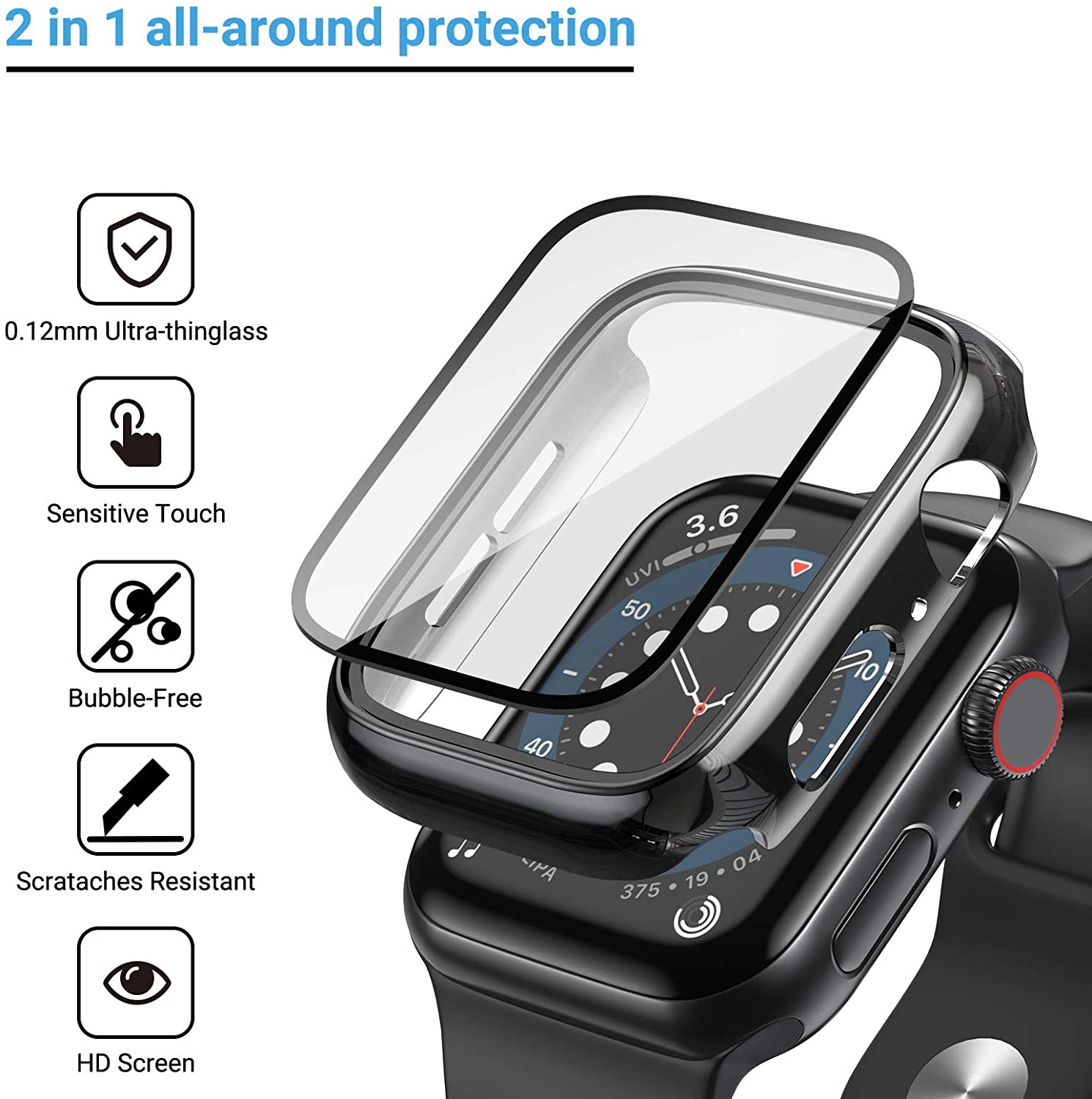 Glass+cover For Apple Watch Ca – обзор и цена Smartwatch Band Accessories