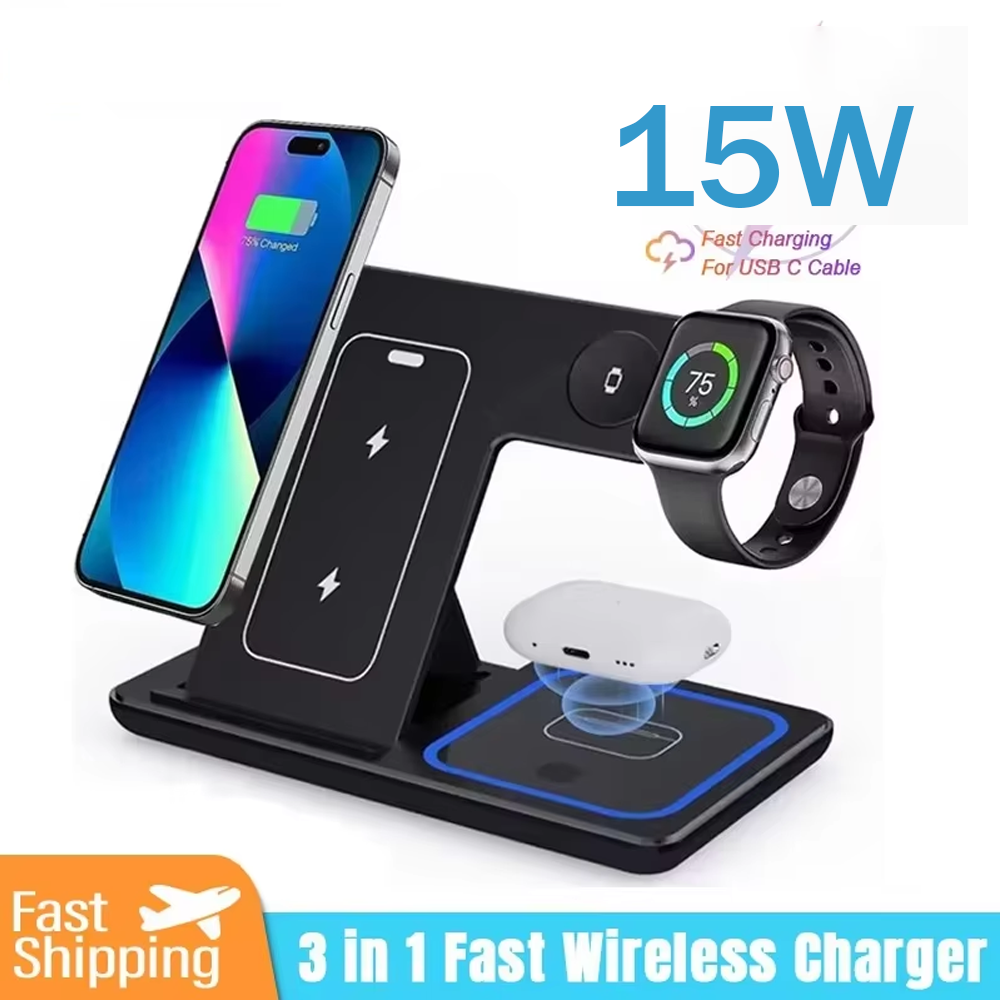 15W 3 in 1 Wireless Charger St – обзор и цена Smartwatch Ac