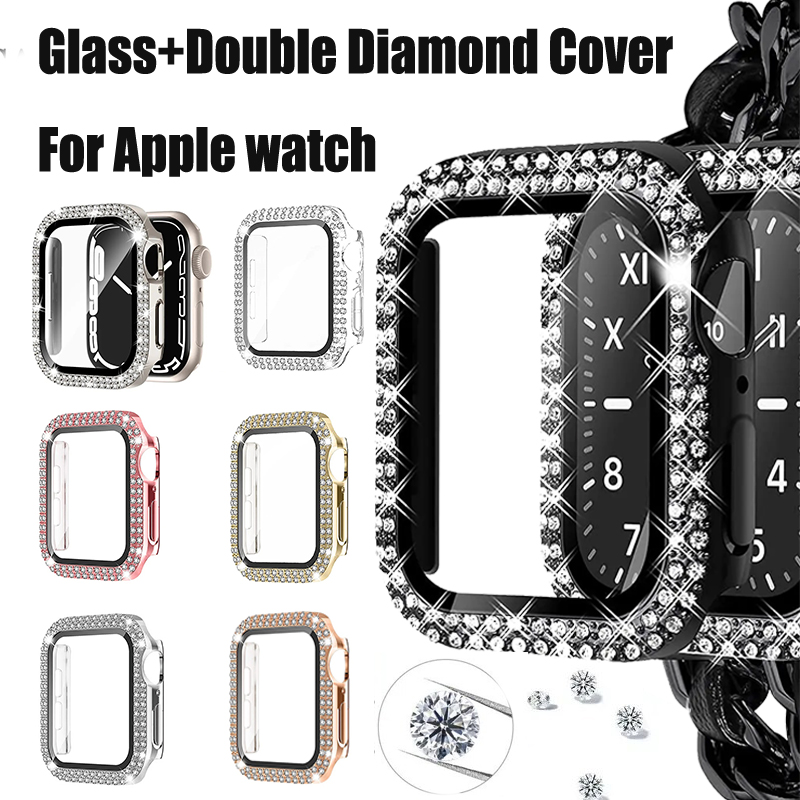 Glass+Diamond Cover For Apple  – обзор и цена Smartwatch Band Accessories