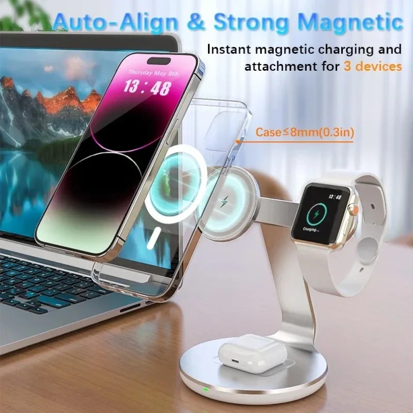 3 in 1 Wireless Charger Stand  – обзор и цена Smartwatch Ac