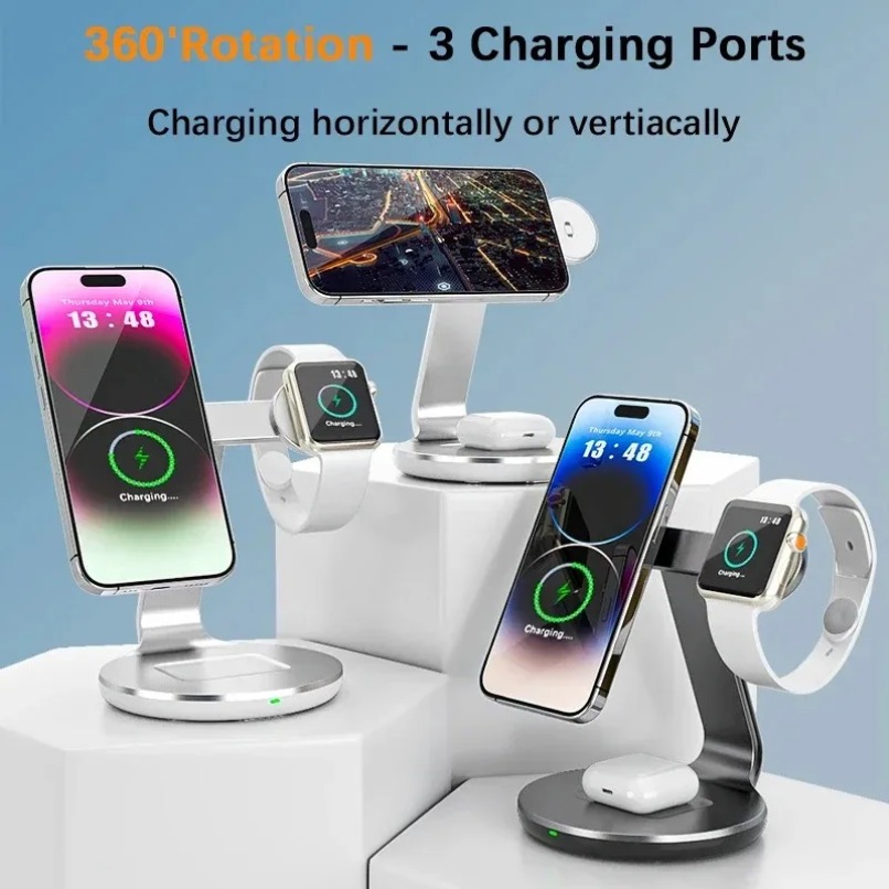3 in 1 Wireless Charger Stand  – обзор и цена Smartwatch Ac