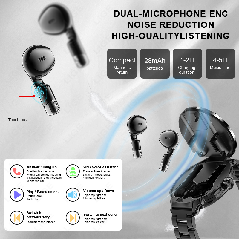 New Men's 2 In 1 Headset Smart – обзор и цена Smartwatch Headset