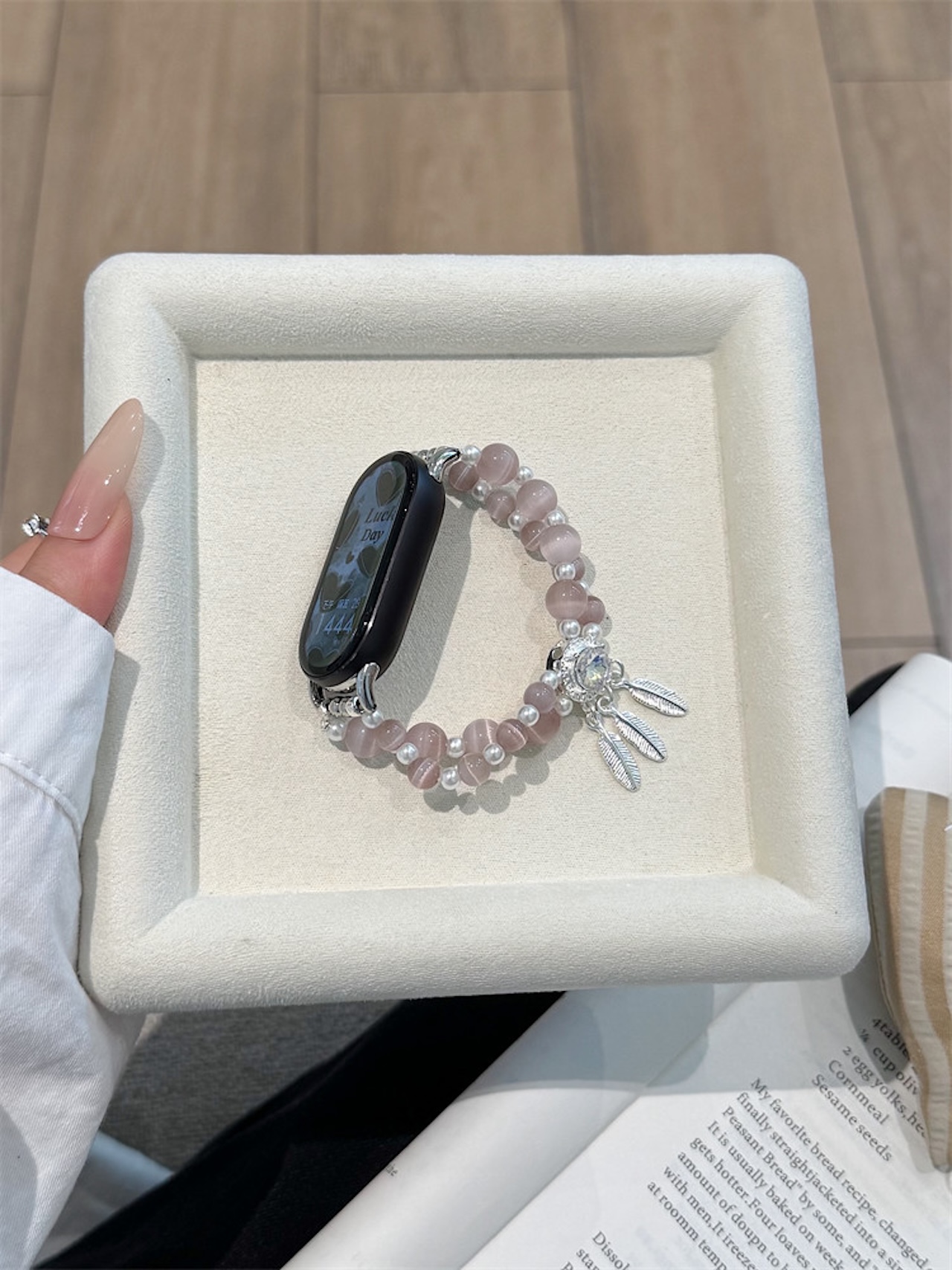 Wing Rhinestone Cat Eye Bead B – обзор и цена Android Smartwatch Accessories