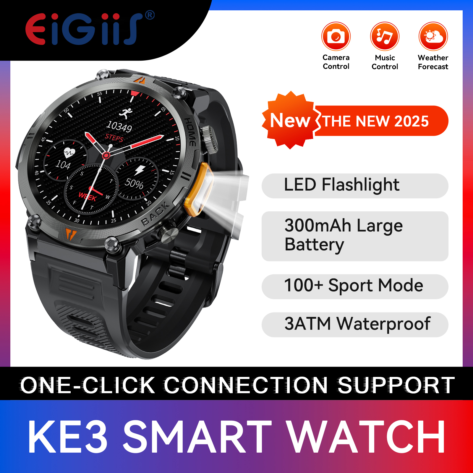 EIGIIS KE3 Bluetooth Call Smar – обзор и цена Smartwatch Face