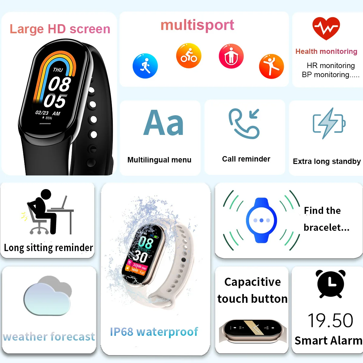 New Original Small M8 Band Sma – обзор и цена Android Smartwatch Accessories