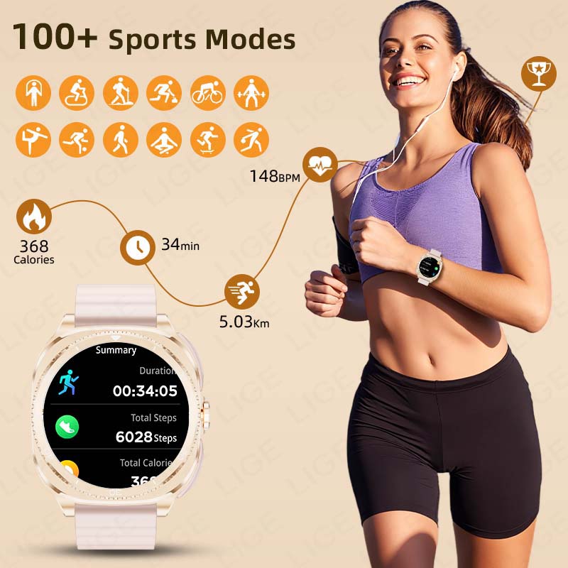 LIGE 2 In 1 TWS Headset Smart  – обзор и цена Smartwatch Headset