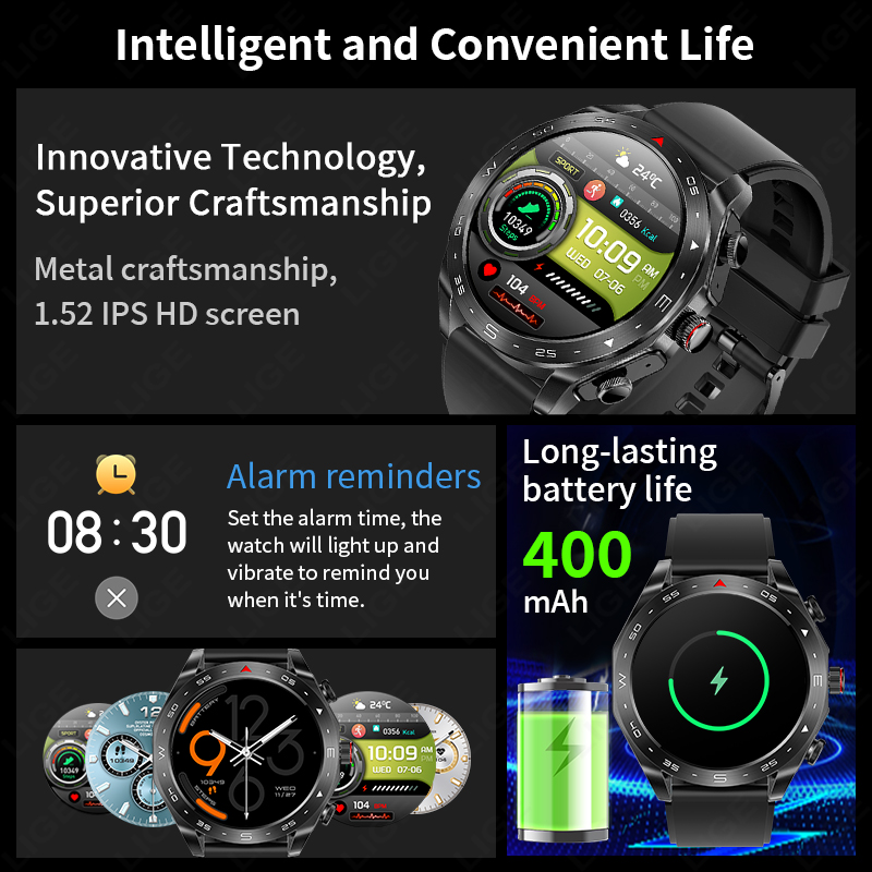 LIGE With Earbuds Bluetooth He – обзор и цена Smartwatch Headset