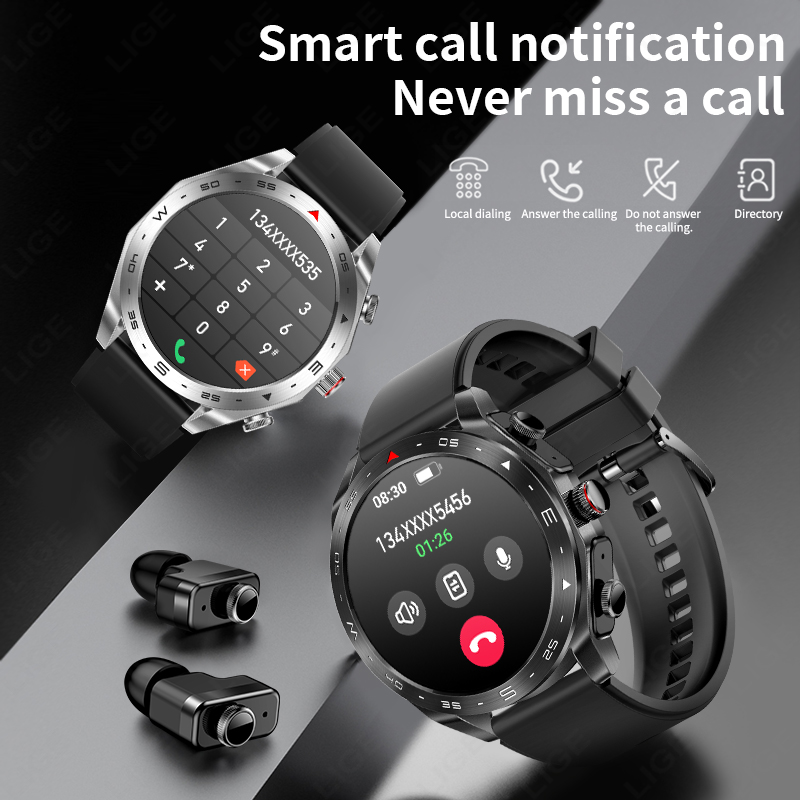 LIGE With Earbuds Bluetooth He – обзор и цена Smartwatch Headset