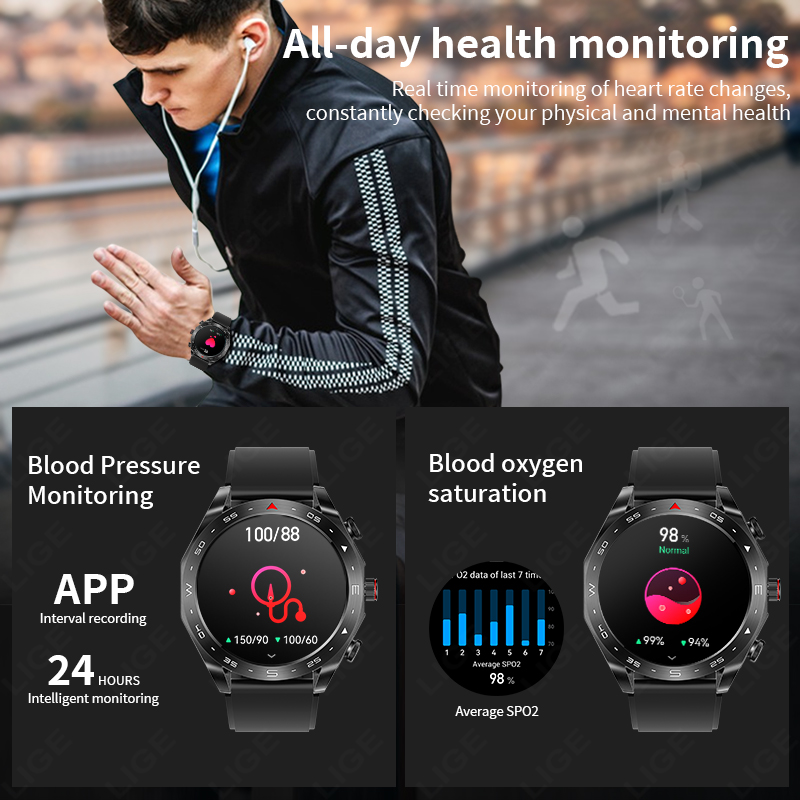 LIGE With Earbuds Bluetooth He – обзор и цена Smartwatch Headset