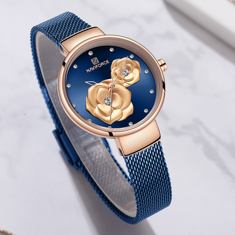 NAVIFORCE Luxury Women's Watch – обзор и цена Stainless Mesh Band