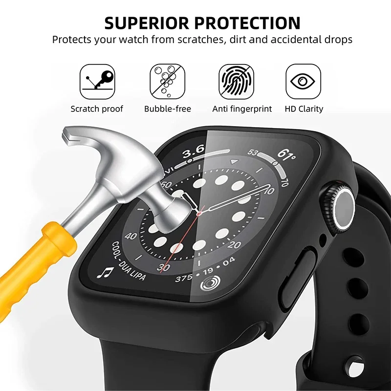 2Pcs Tempered Glass+cover For  – обзор и цена Smartwatch Band Accessories